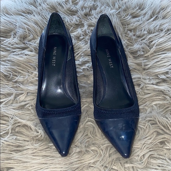 nine west blue heels